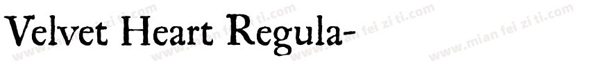 Velvet Heart Regula字体转换